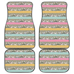 Cartoon Rabbit Pattern Print Front and Back Car Floor Mats