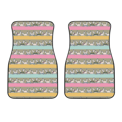 Cartoon Rabbit Pattern Print Front Car Floor Mats