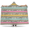 Cartoon Rabbit Pattern Print Hooded Blanket