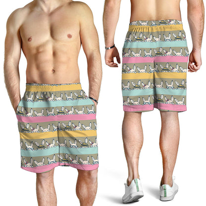Cartoon Rabbit Pattern Print Men's Shorts