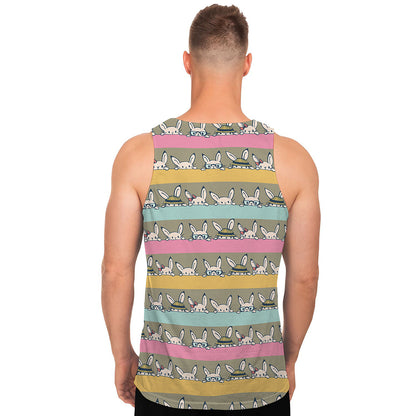 Cartoon Rabbit Pattern Print Men's Tank Top