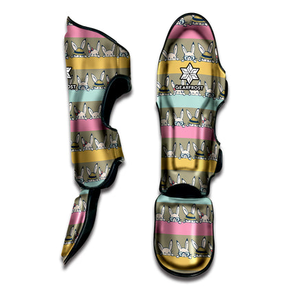 Cartoon Rabbit Pattern Print Muay Thai Shin Guard