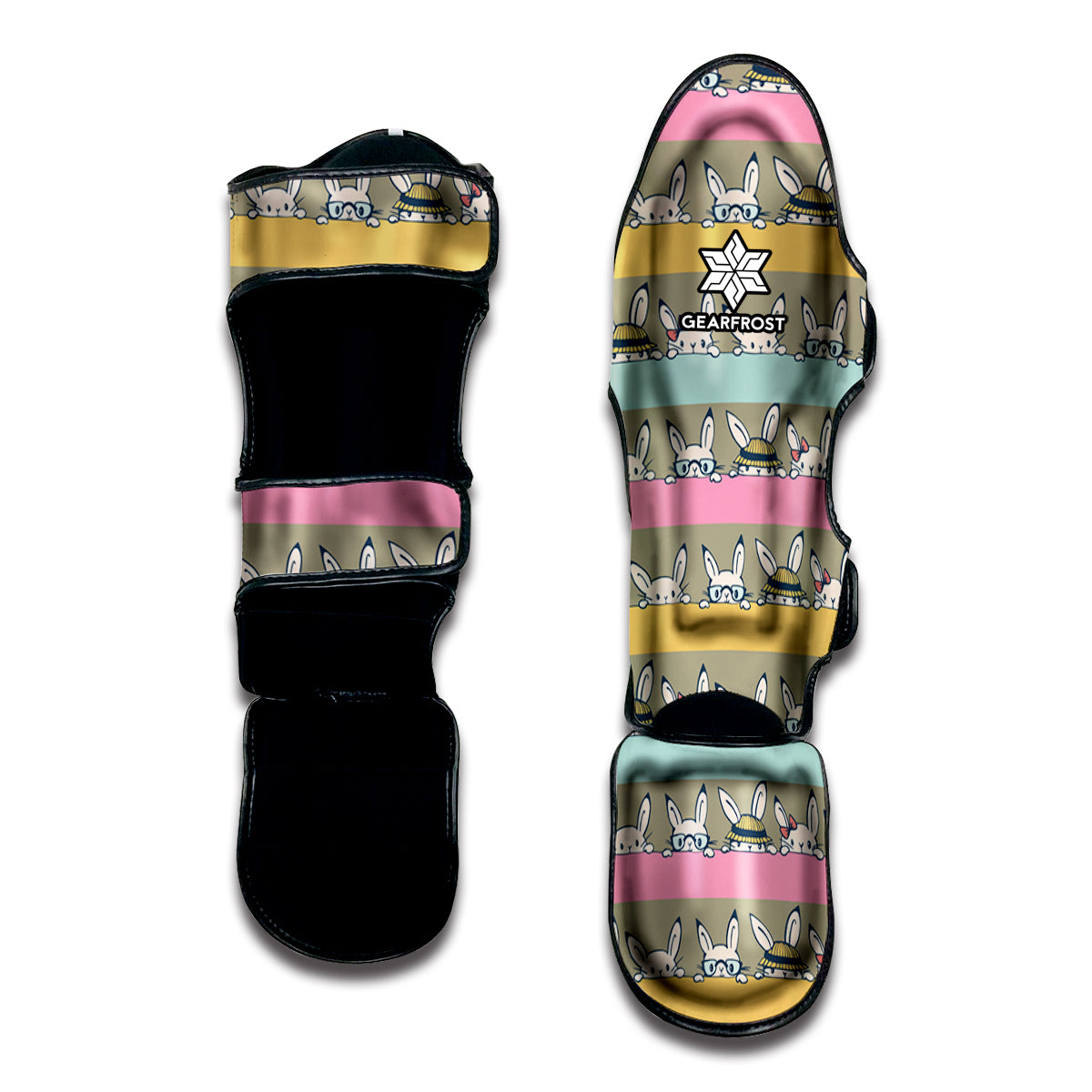 Cartoon Rabbit Pattern Print Muay Thai Shin Guard