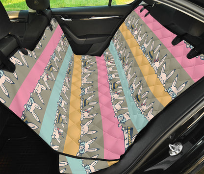 Cartoon Rabbit Pattern Print Pet Car Back Seat Cover