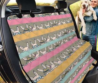 Cartoon Rabbit Pattern Print Pet Car Back Seat Cover