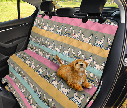 Cartoon Rabbit Pattern Print Pet Car Back Seat Cover