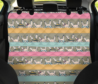 Cartoon Rabbit Pattern Print Pet Car Back Seat Cover