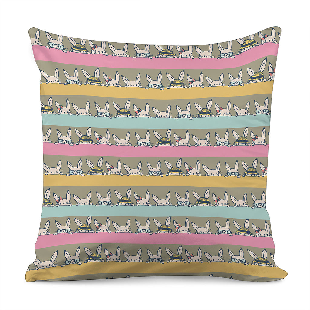 Cartoon Rabbit Pattern Print Pillow Cover