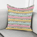 Cartoon Rabbit Pattern Print Pillow Cover