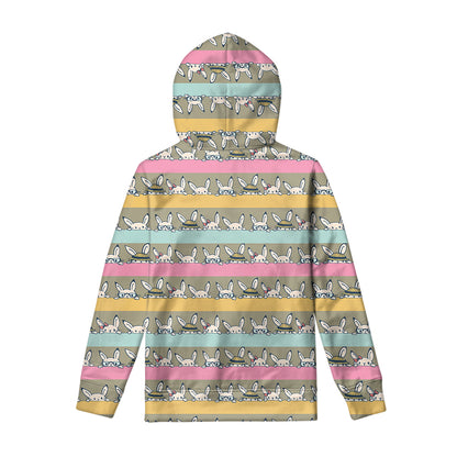 Cartoon Rabbit Pattern Print Pullover Hoodie
