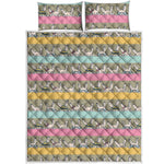 Cartoon Rabbit Pattern Print Quilt Bed Set