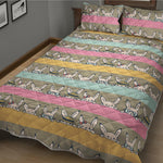 Cartoon Rabbit Pattern Print Quilt Bed Set