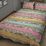Cartoon Rabbit Pattern Print Quilt Bed Set