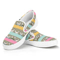Cartoon Rabbit Pattern Print White Slip On Sneakers