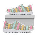 Cartoon Rabbit Pattern Print White Running Shoes