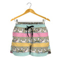 Cartoon Rabbit Pattern Print Women's Shorts