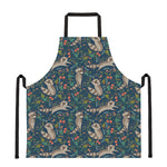 Cartoon Raccoon Pattern Print Apron