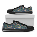 Cartoon Raccoon Pattern Print Black Low Top Sneakers