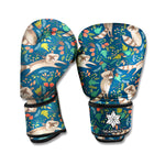 Cartoon Raccoon Pattern Print Boxing Gloves