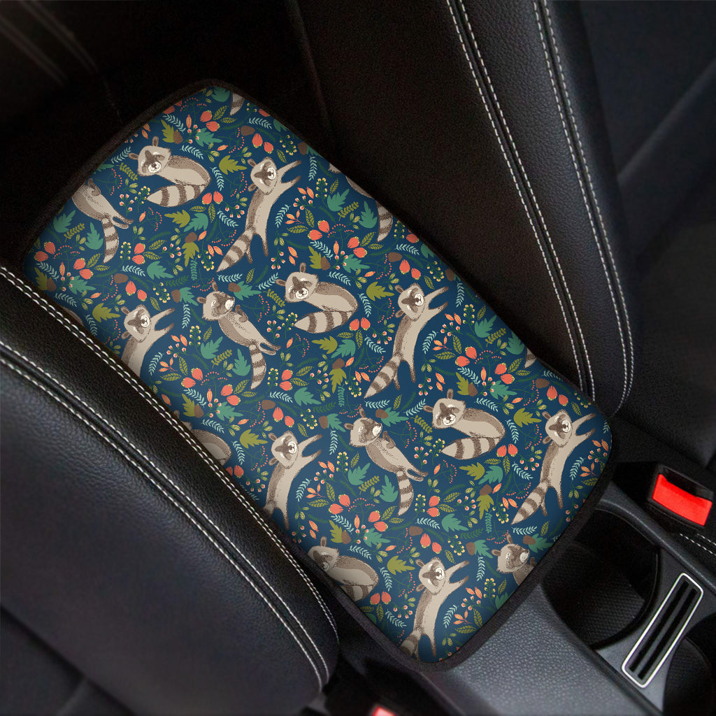 Cartoon Raccoon Pattern Print Car Center Console Cover