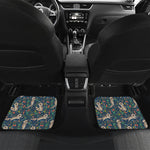 Cartoon Raccoon Pattern Print Front and Back Car Floor Mats