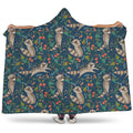 Cartoon Raccoon Pattern Print Hooded Blanket