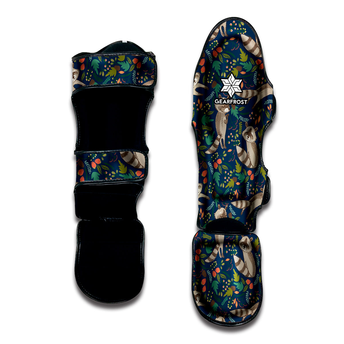 Cartoon Raccoon Pattern Print Muay Thai Shin Guard