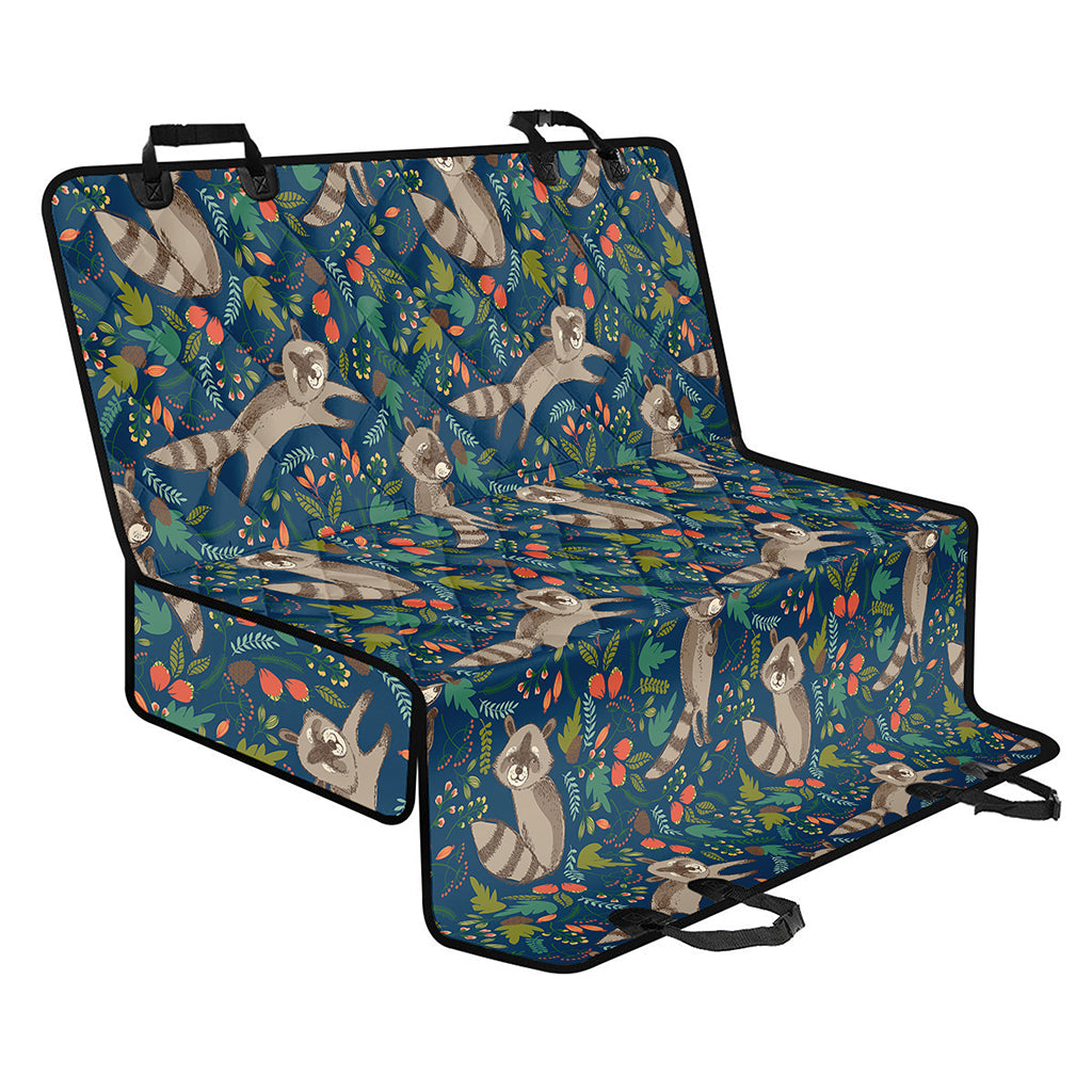 Cartoon Raccoon Pattern Print Pet Car Back Seat Cover