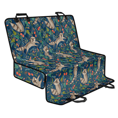 Cartoon Raccoon Pattern Print Pet Car Back Seat Cover