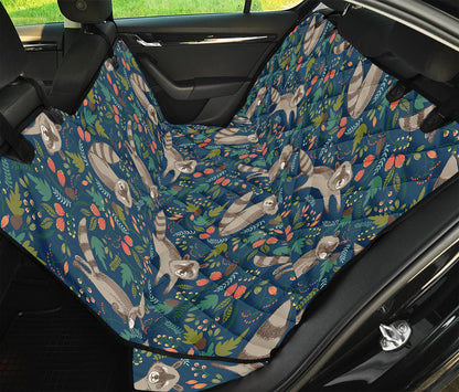Cartoon Raccoon Pattern Print Pet Car Back Seat Cover