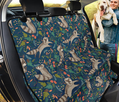 Cartoon Raccoon Pattern Print Pet Car Back Seat Cover