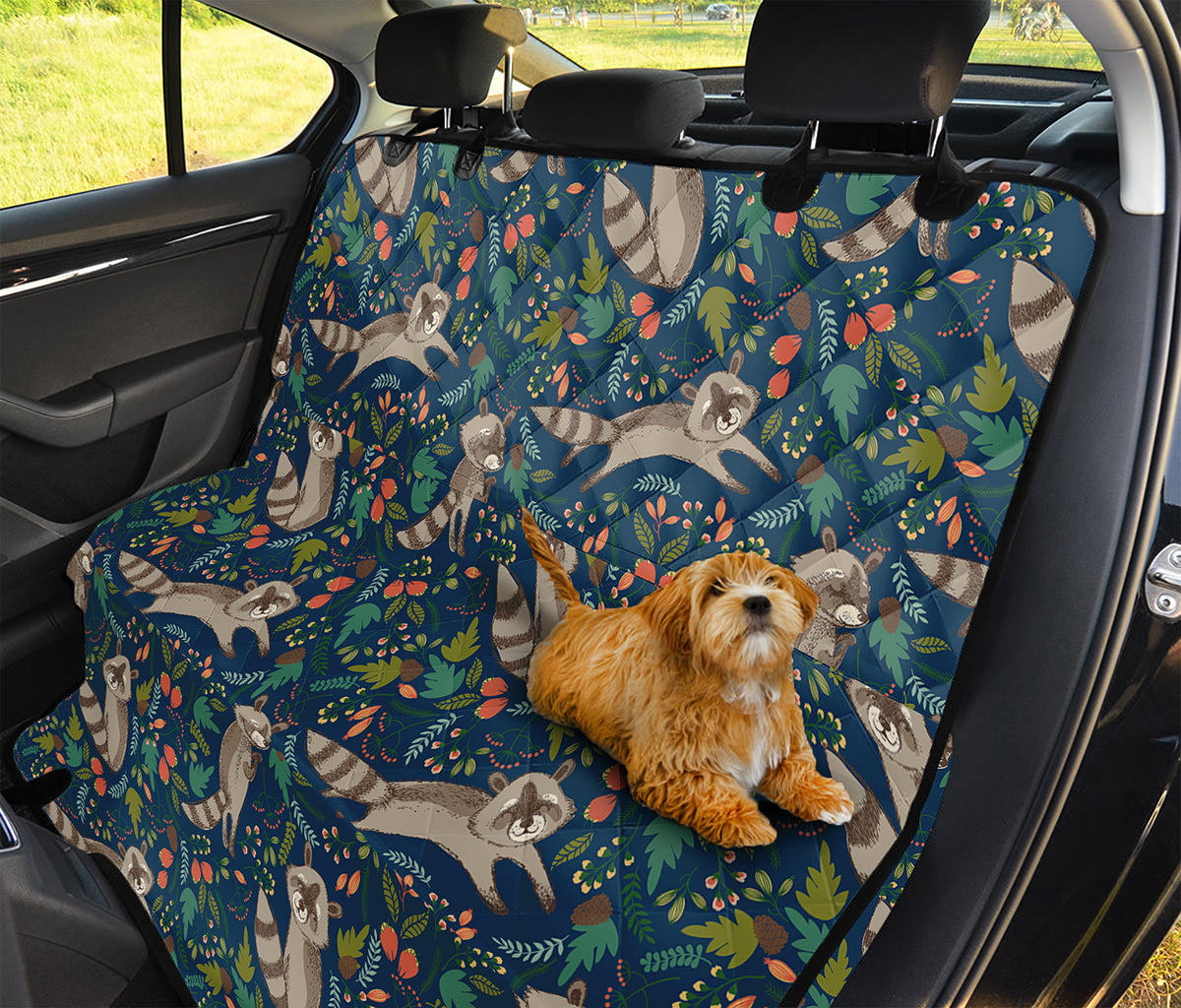 Cartoon Raccoon Pattern Print Pet Car Back Seat Cover