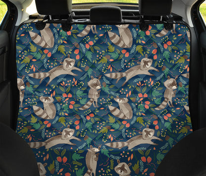 Cartoon Raccoon Pattern Print Pet Car Back Seat Cover