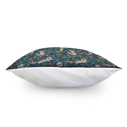 Cartoon Raccoon Pattern Print Pillow Cover