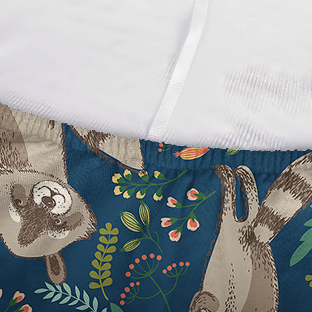 Cartoon Raccoon Pattern Print Sofa Cover