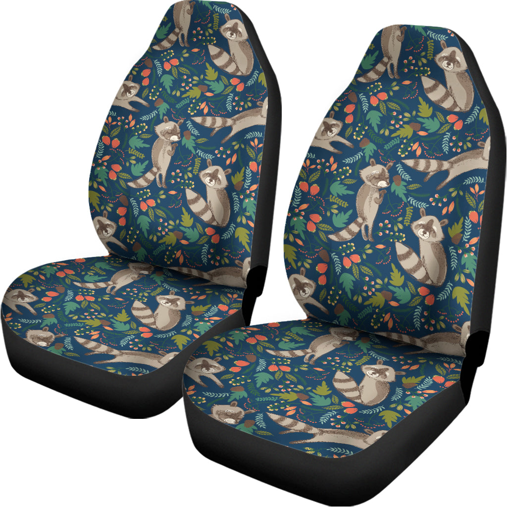 Cartoon Raccoon Pattern Print Universal Fit Car Seat Covers