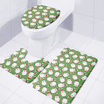 Cartoon Santa Claus Pattern Print 3 Piece Bath Mat Set