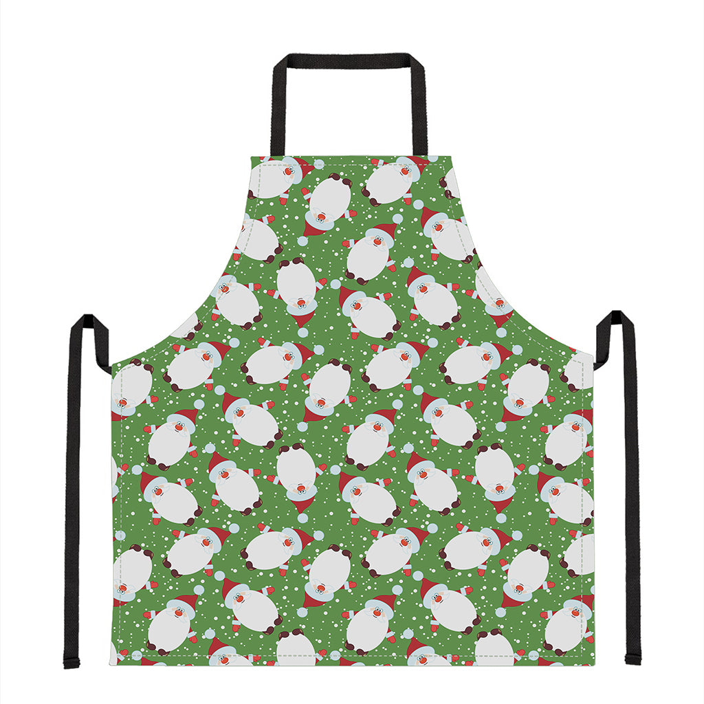 Cartoon Santa Claus Pattern Print Apron