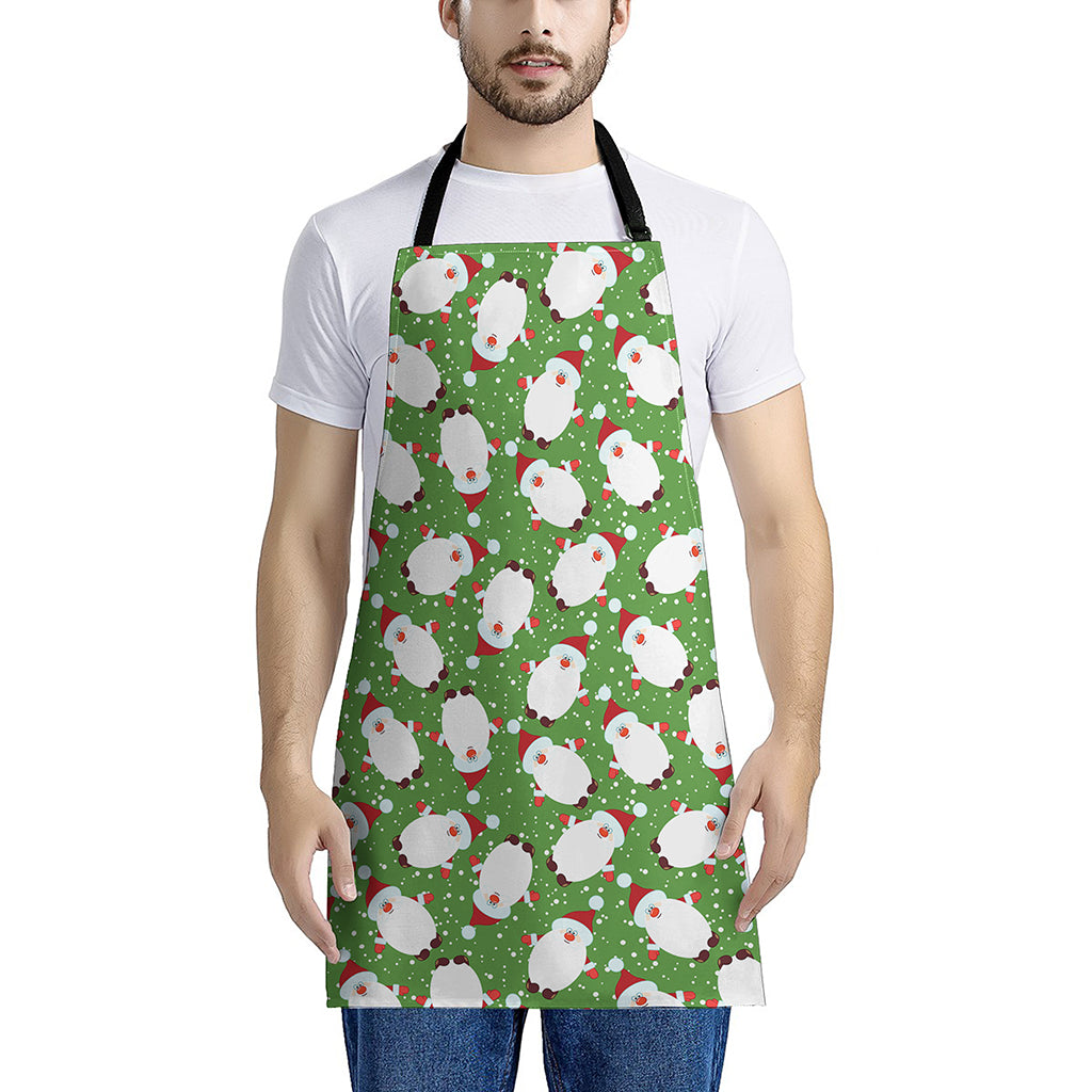 Cartoon Santa Claus Pattern Print Apron