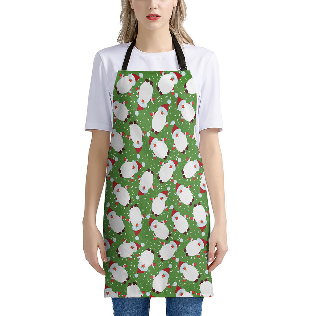 Cartoon Santa Claus Pattern Print Apron