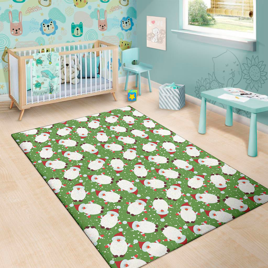 Cartoon Santa Claus Pattern Print Area Rug