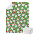 Cartoon Santa Claus Pattern Print Blanket