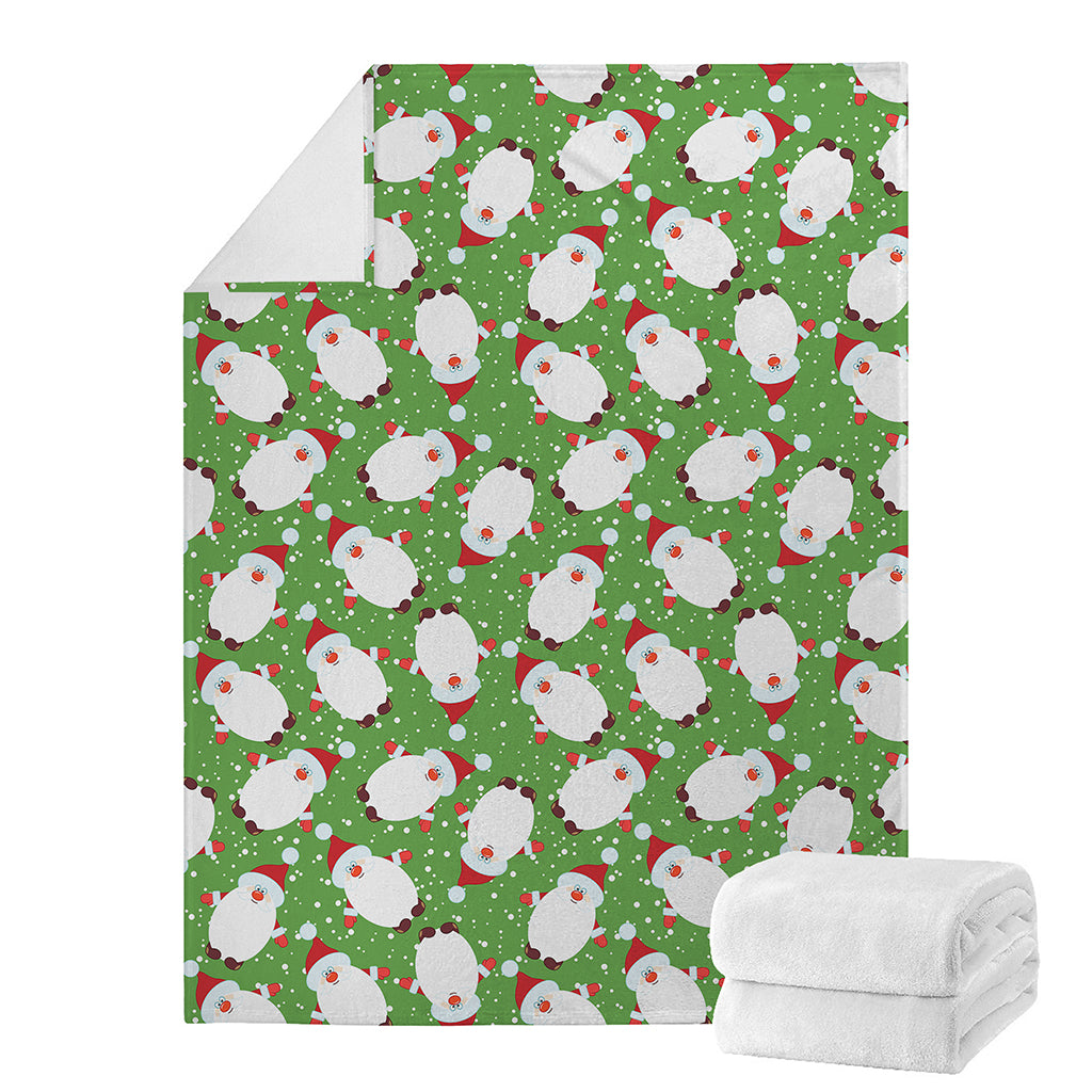 Cartoon Santa Claus Pattern Print Blanket