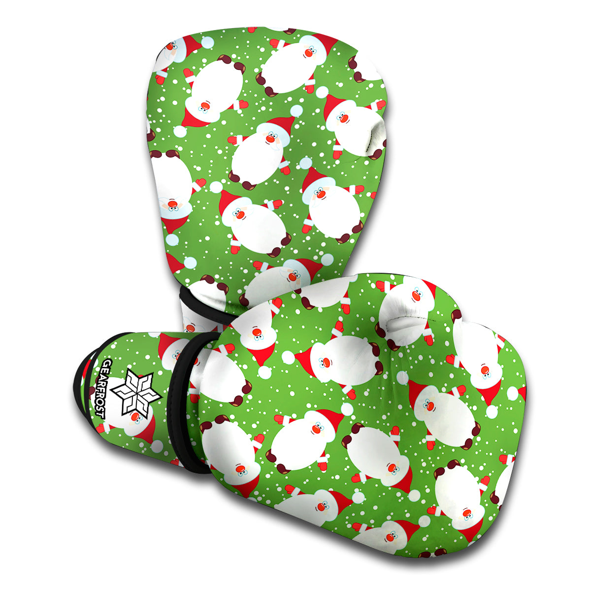 Cartoon Santa Claus Pattern Print Boxing Gloves