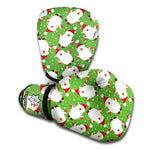 Cartoon Santa Claus Pattern Print Boxing Gloves