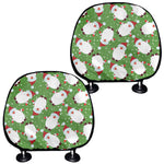 Cartoon Santa Claus Pattern Print Car Headrest Covers