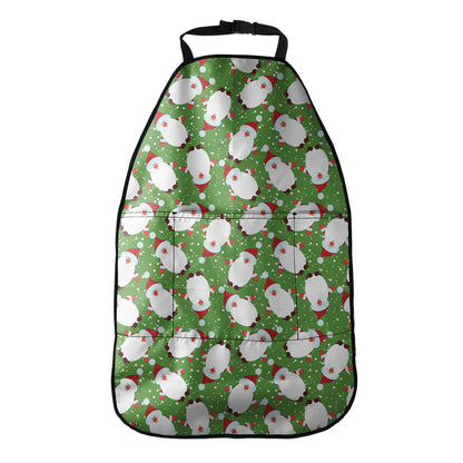 Cartoon Santa Claus Pattern Print Car Seat Organizers