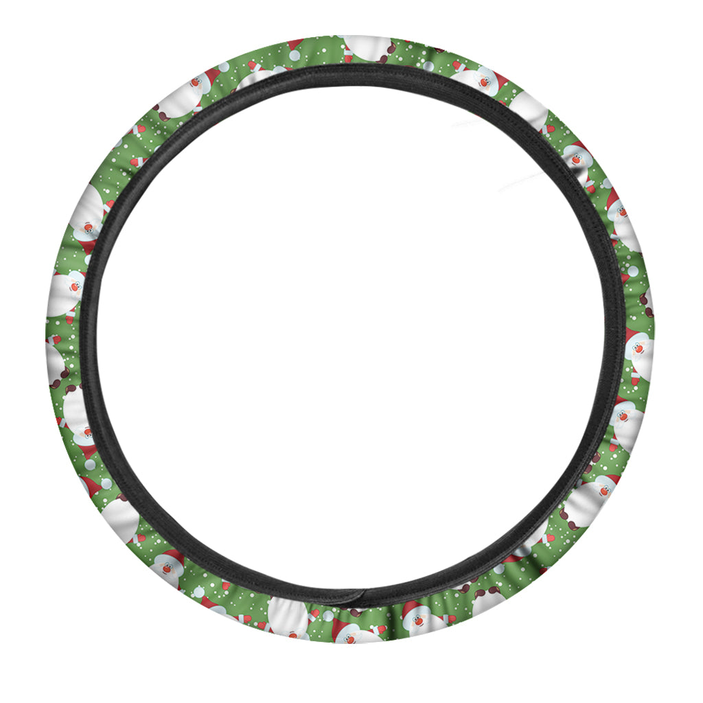 Cartoon Santa Claus Pattern Print Car Steering Wheel Cover