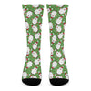 Cartoon Santa Claus Pattern Print Crew Socks