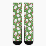 Cartoon Santa Claus Pattern Print Crew Socks